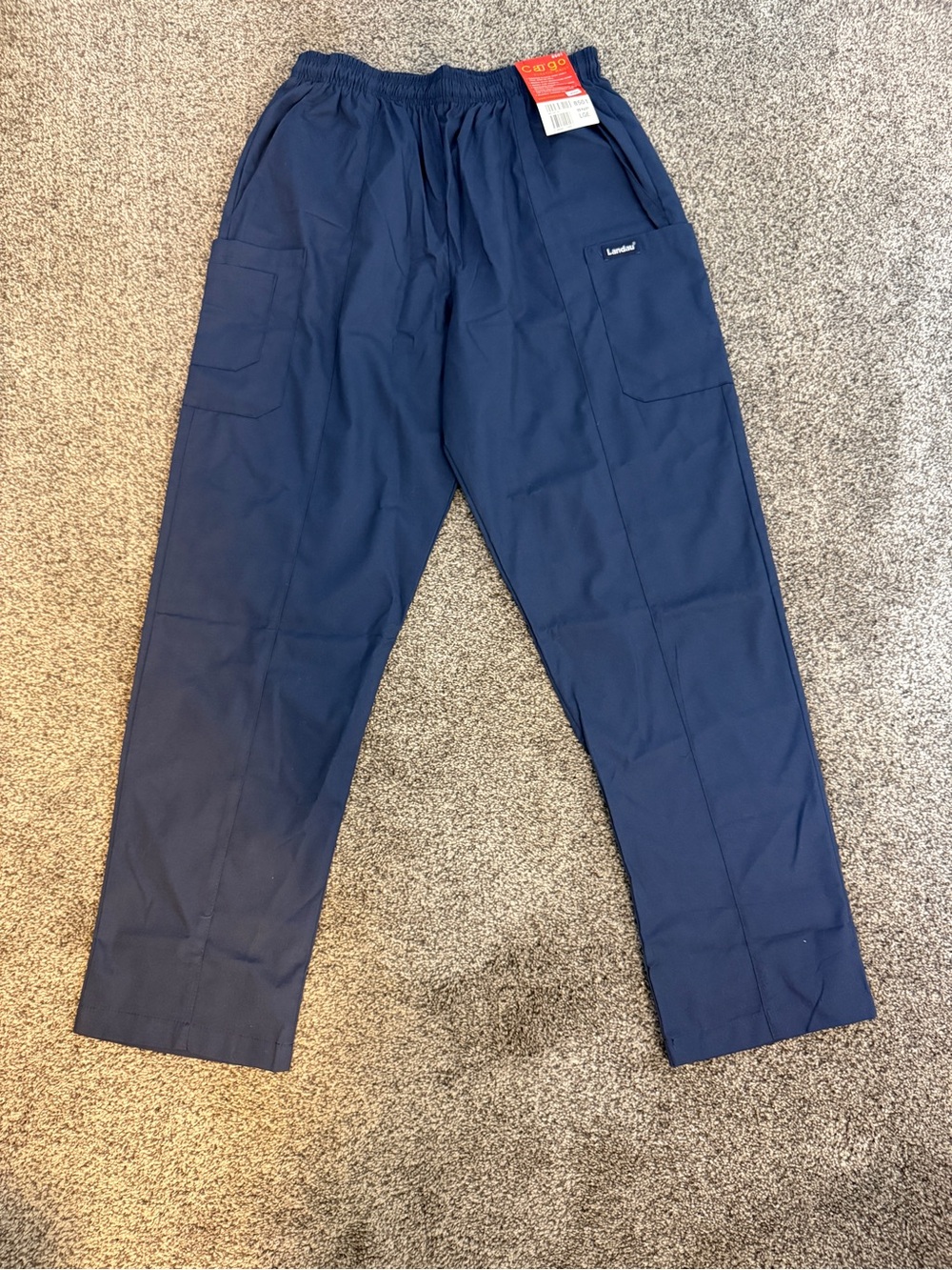 NWT Landau 8501 Women's Cargo Scrub Pants Large Navy Blue